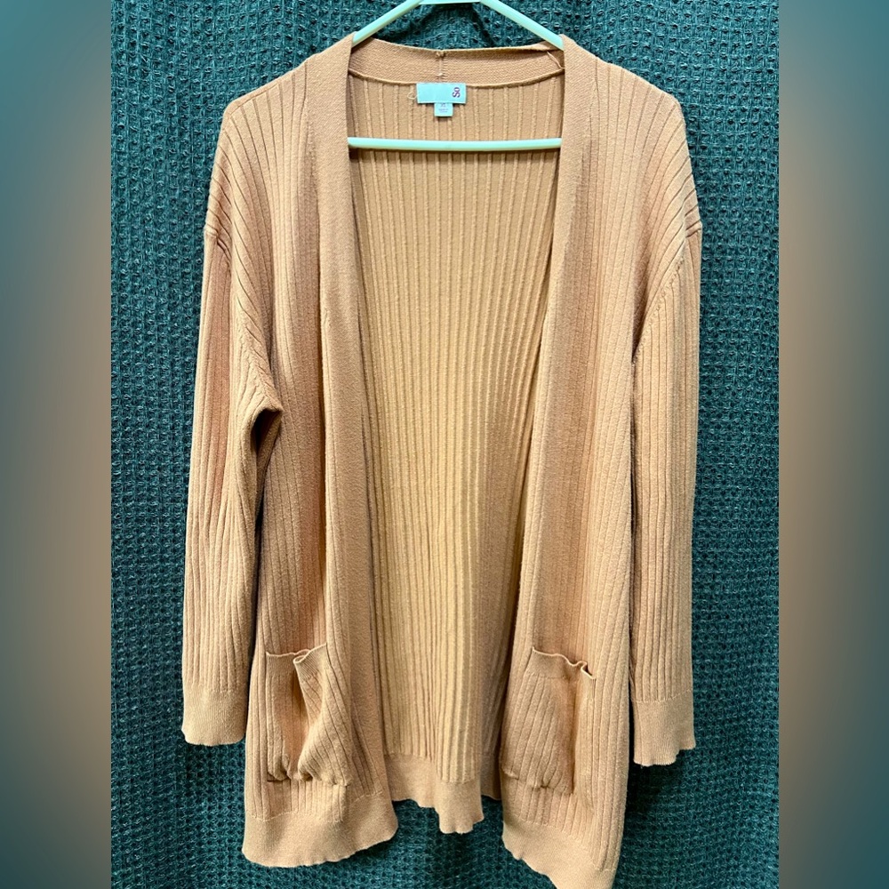 So Ribbed Sweater Cardigan Peach Color Size XL